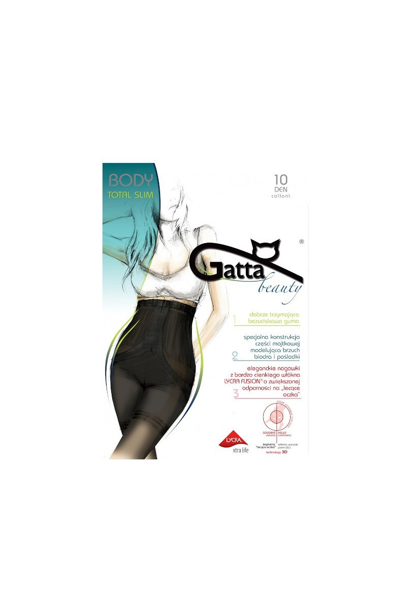Rajstopy Gatta Body Total Slim Fusion 10 den 5-XL