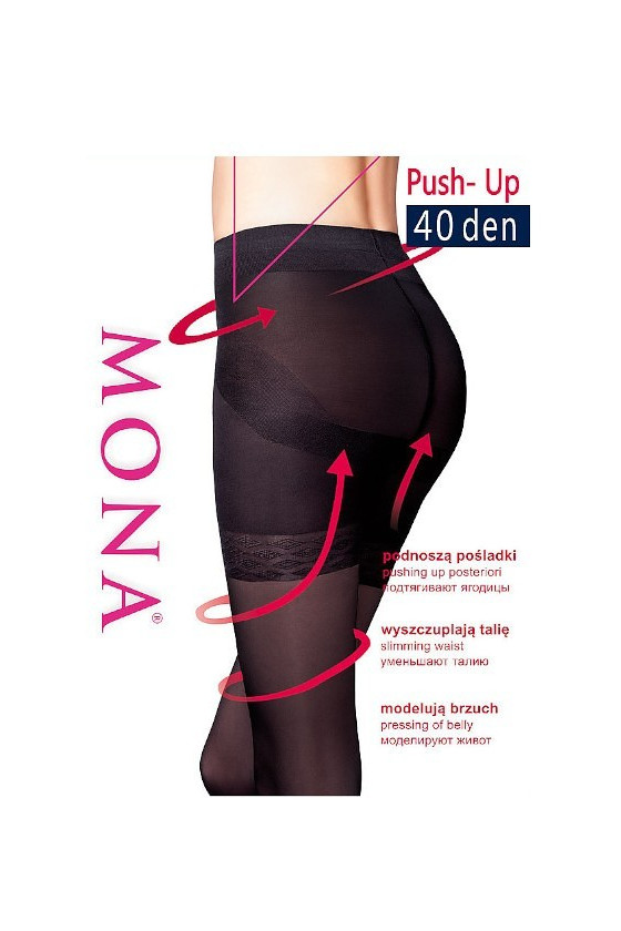 Rajstopy Mona Push-Up 40 den 2-4 Rajstopy Mona Push-Up 40 den 2-4