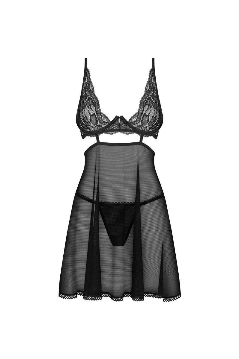 Komplet Obsessive Nutris Babydoll & Thong XS-2XL