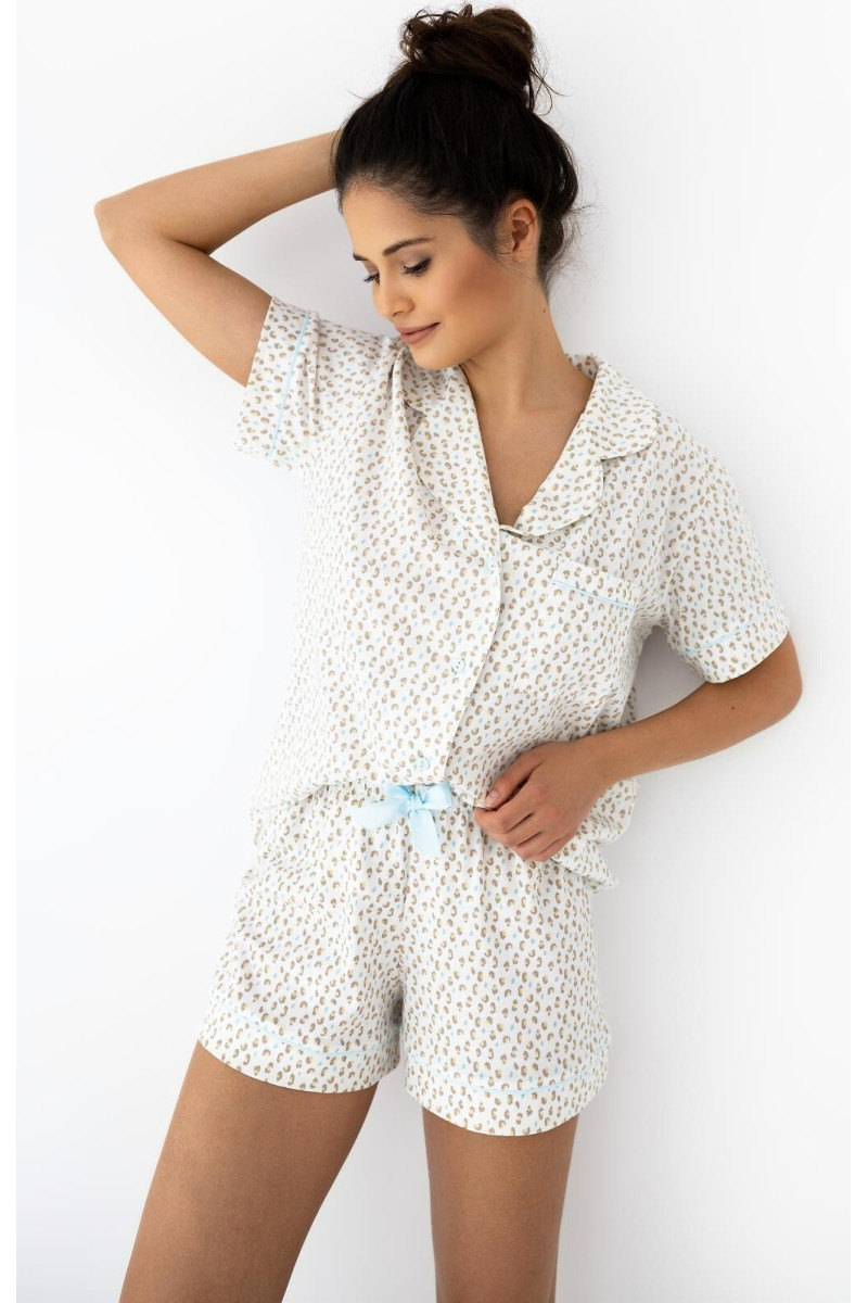 Piżama Sensis Amalia Kr/R S-Xl Rozpinana