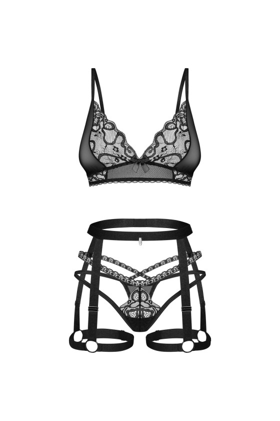 Komplet Obsessive Blomentis 3-Pcs Xs-2Xl