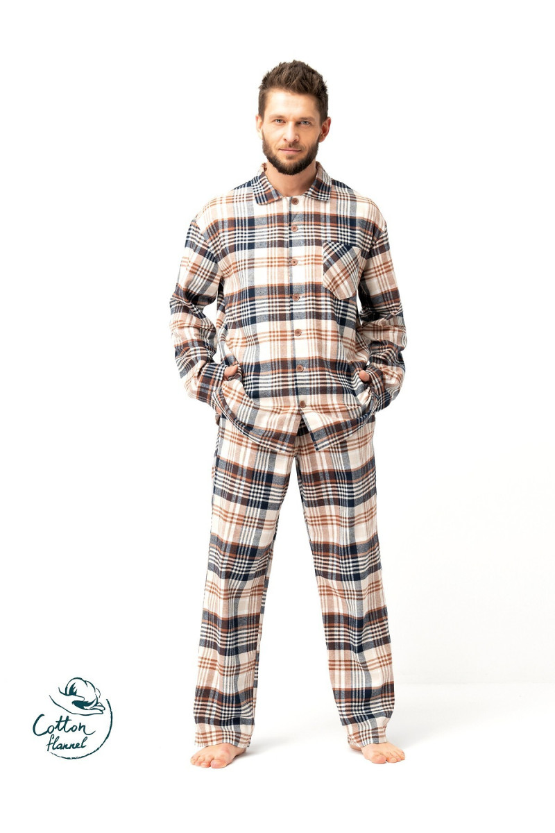 Piżama Key Mns 443 B25 Dł/R 3Xl-4Xl Rozpinana Męska