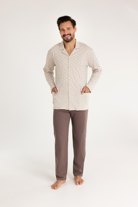 Piżama Regina 486 Dł/R 2Xl-3Xl Męska Rozpinana
