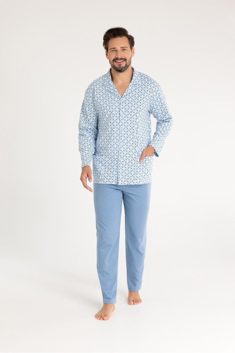 Piżama Regina 486 Dł/R 2Xl-3Xl Męska Rozpinana