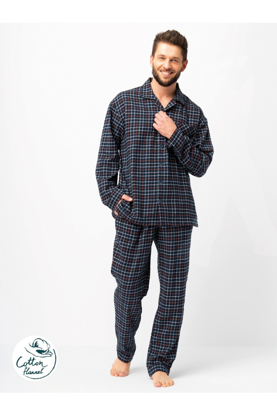 Piżama Key Mns 480 B25 Dł/R M-2Xl Rozpinana Męska
