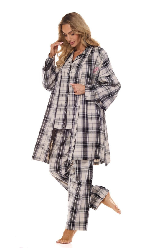 Piżama L&L 2475 Roxy Dł/R S-2Xl Rozpinana Damska