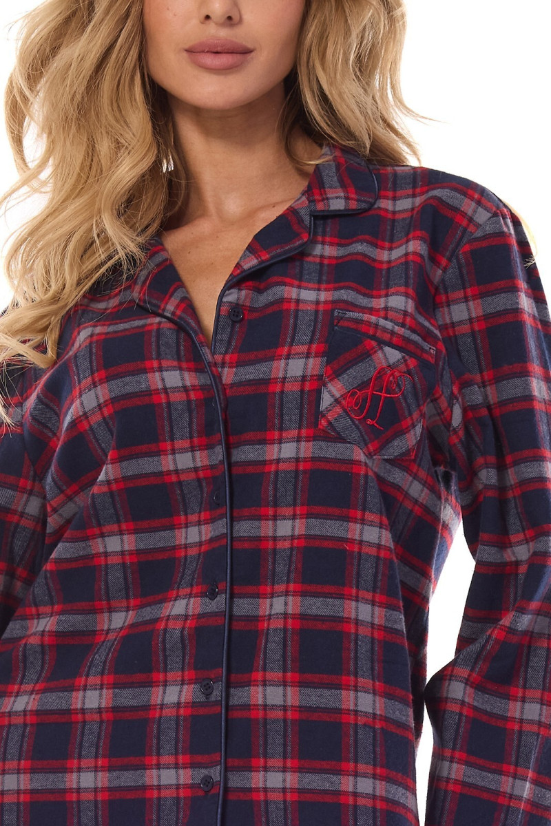 Piżama L&L 2475 Roxy Dł/R S-2Xl Rozpinana Damska