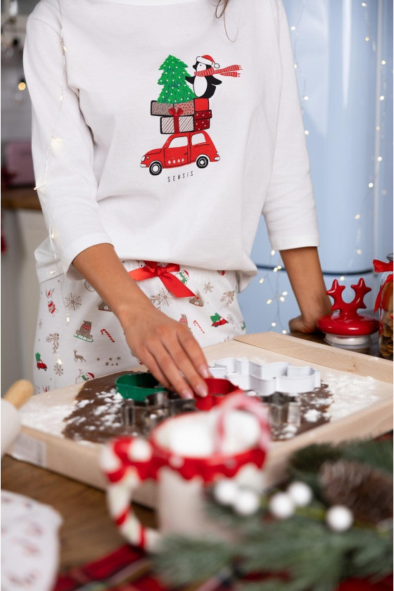 Piżama Sensis Lillian 3/4 Christmas S-Xl Piżama Sensis Lillian 3/4 Christmas S-Xl