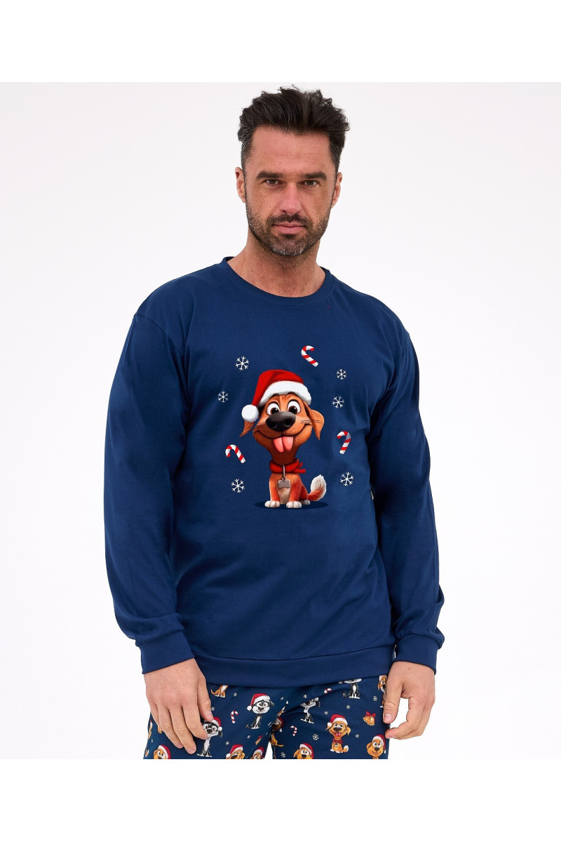 Piżama Cornette 115/294 Dog Dł/R Christmas S-2Xl Męska