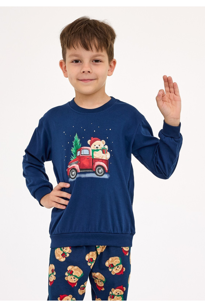 Piżama Cornette Kids Boy 593/172 Teddy 2 Dł/R Christmas 86-128