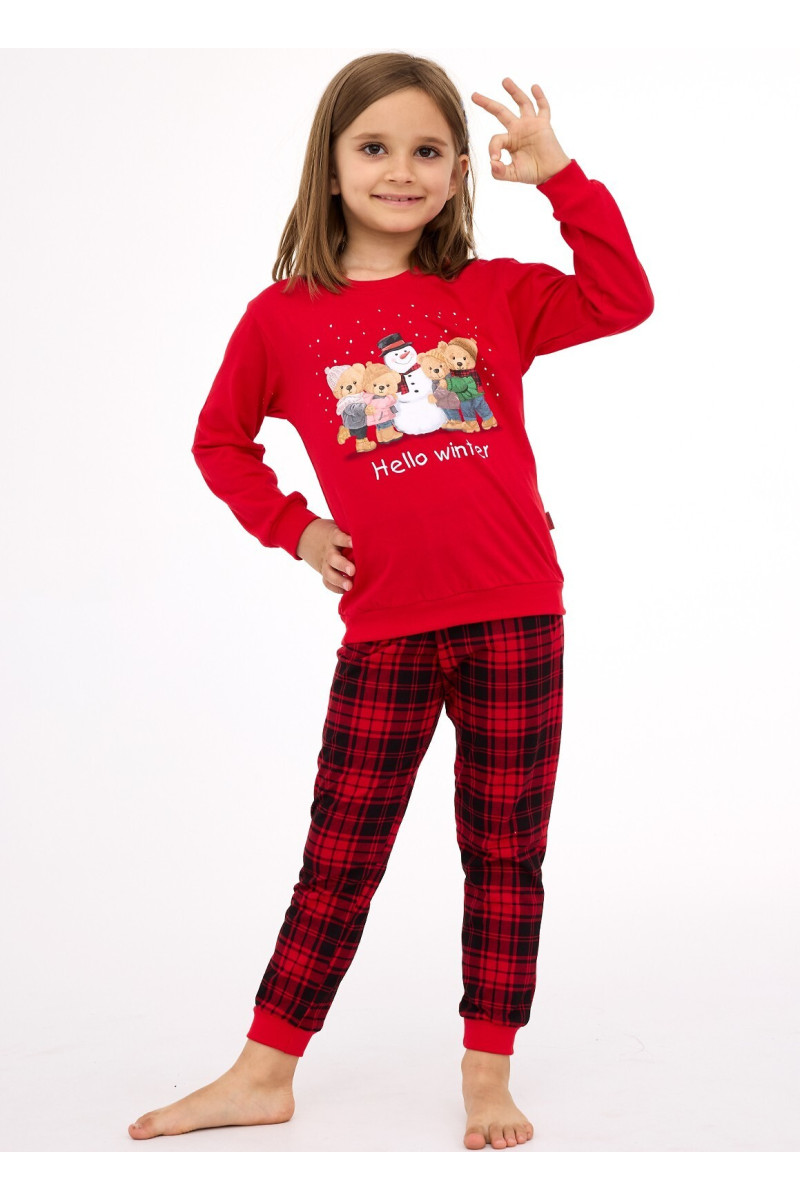 Piżama Cornette Kids Girl 594/185 Winter Dł/R Christmas 86-128