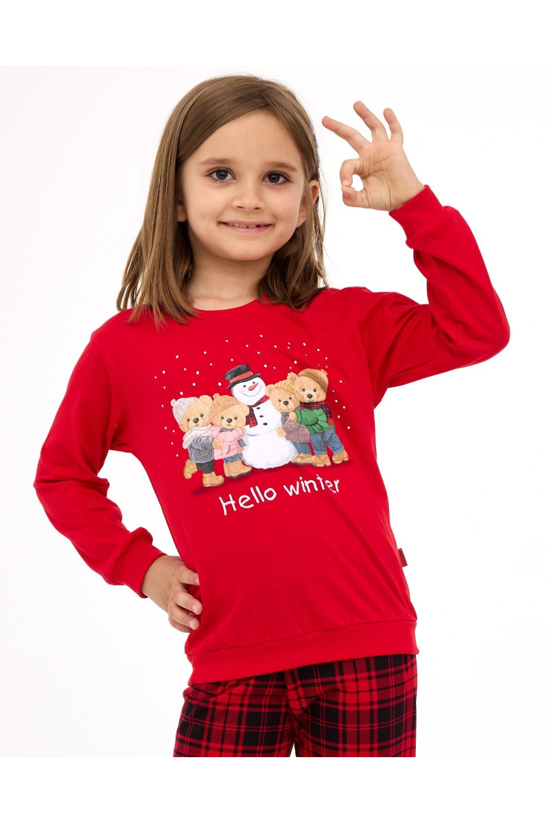 Piżama Cornette Kids Girl 594/185 Winter Dł/R Christmas 86-128
