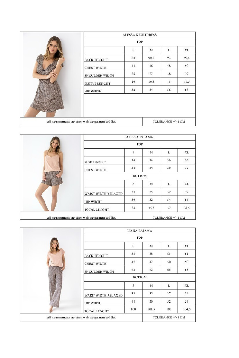 Piżama Sensis Liana Kr/R S-Xl