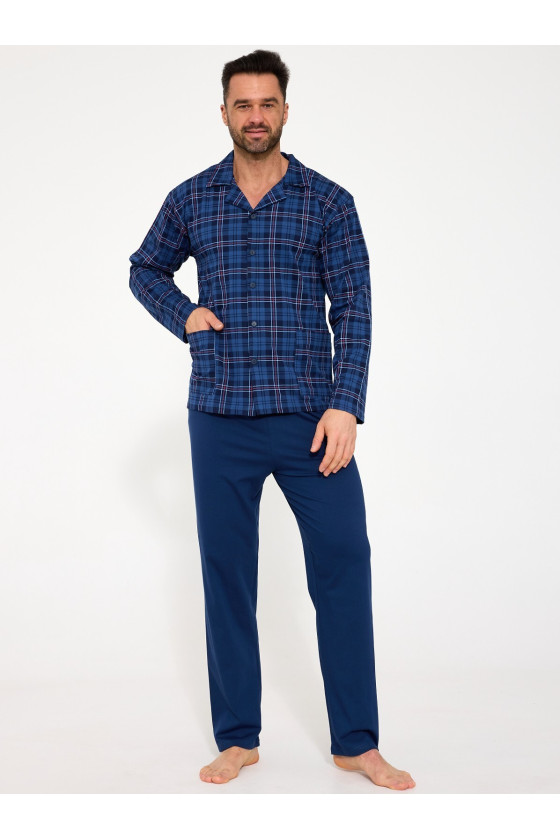 Piżama Cornette 114/84 Dł/R 3Xl-5Xl Męska Rozpinana
