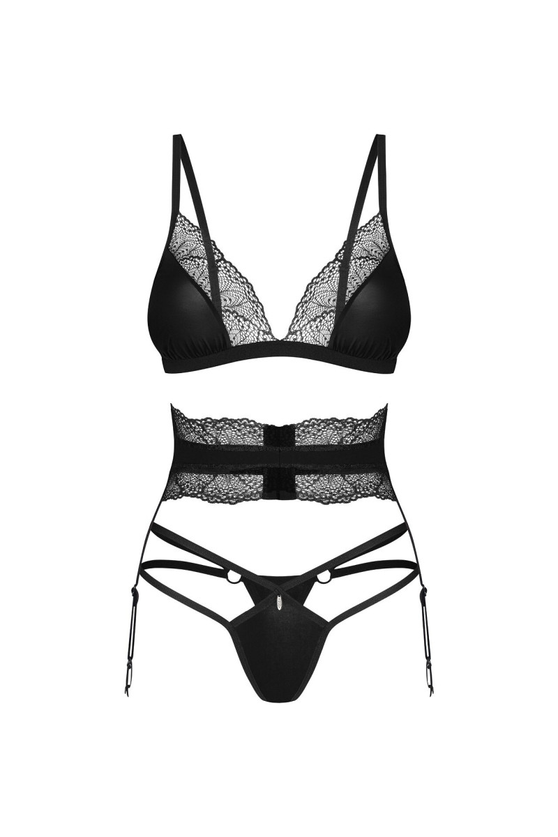 Komplet Obsessive Lobellis 3-Pcs Set Xs-2Xl