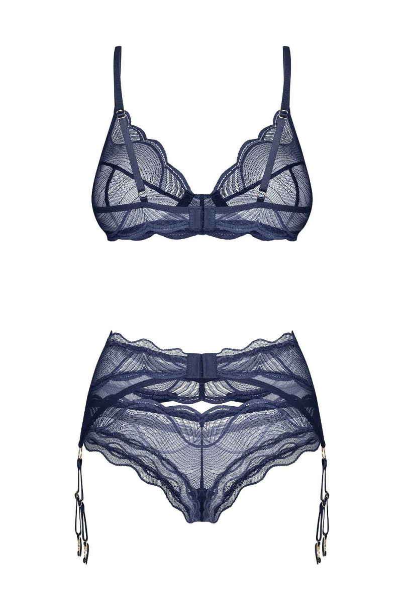 Komplet Obsessive Nightly Blue 3-Pcs Set Xs-2Xl