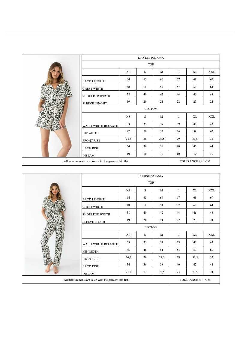 Piżama Sensis Louise Kr/R Xs-2Xl Rozpinana