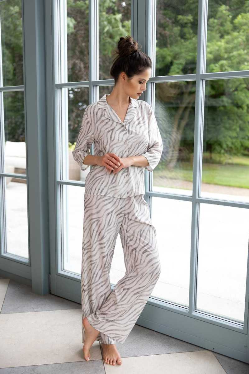 Piżama Sensis Emory 7/8 Xs-2Xl Rozpinana