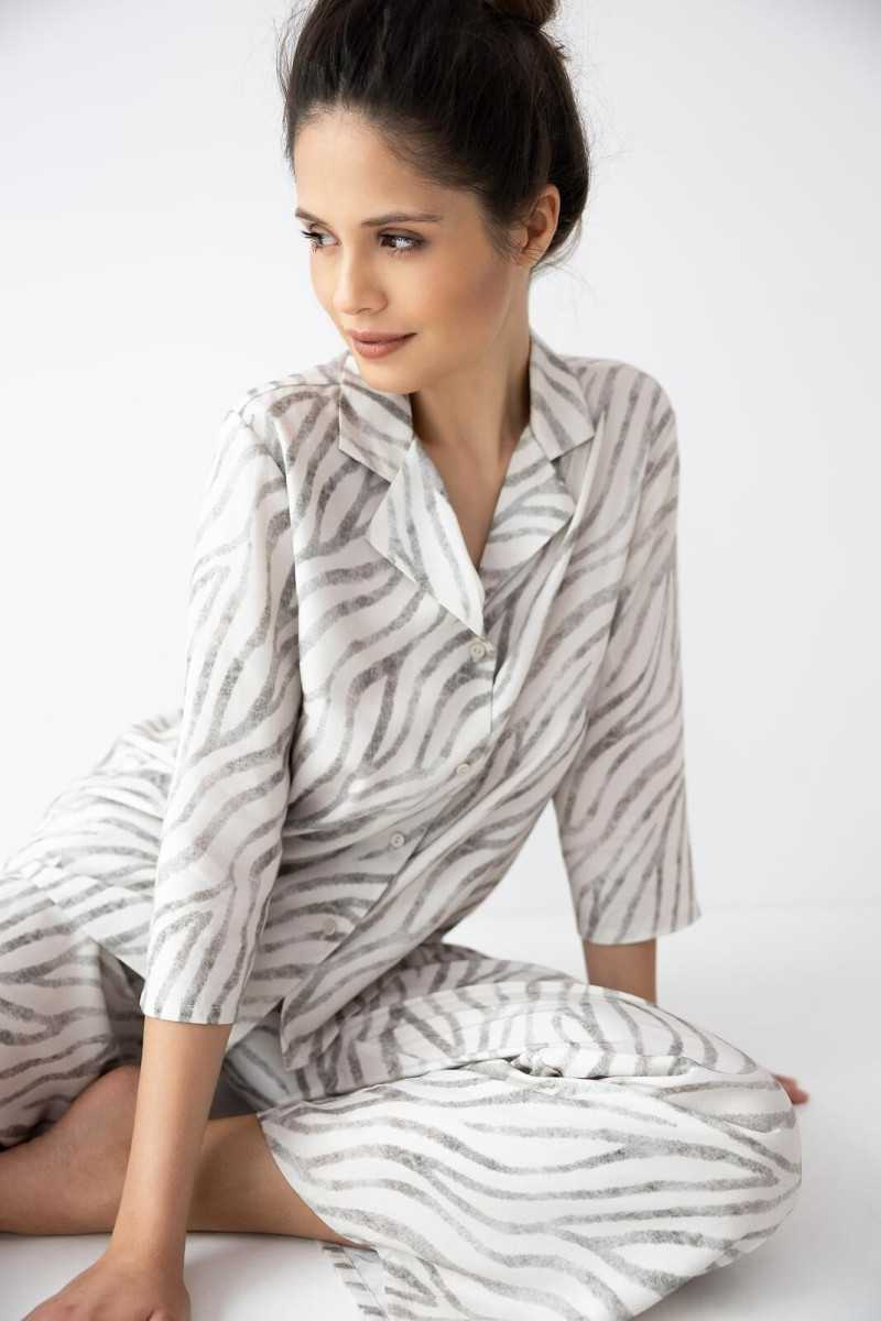 Piżama Sensis Emory 7/8 Xs-2Xl Rozpinana