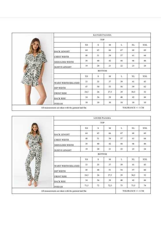 Piżama Sensis Kaylee Kr/R Xs-2Xl Rozpinana