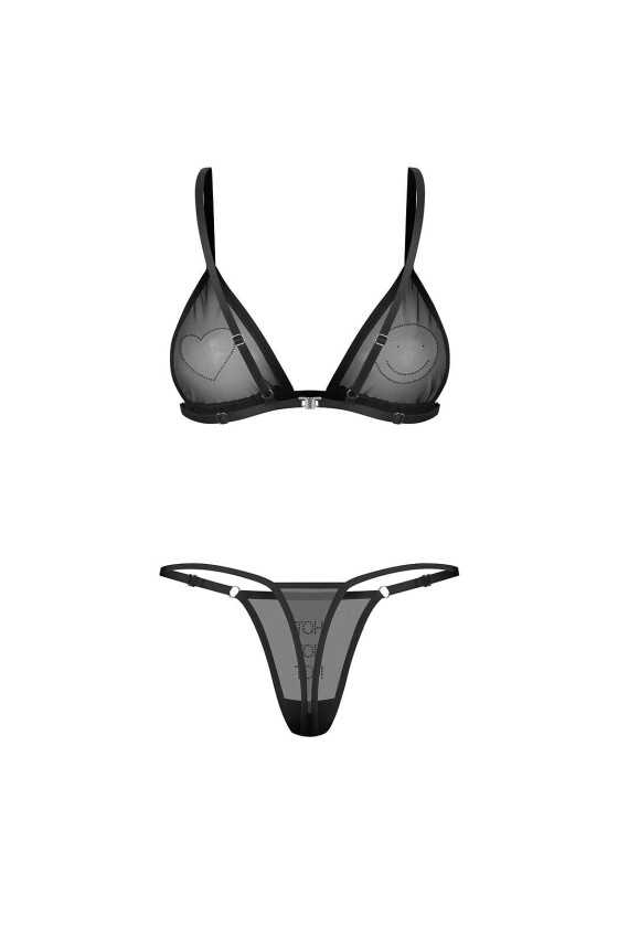 Komplet Obsessive Wet Me Bra & Thong S-Xl Komplet Obsessive Wet Me Bra & Thong S-Xl