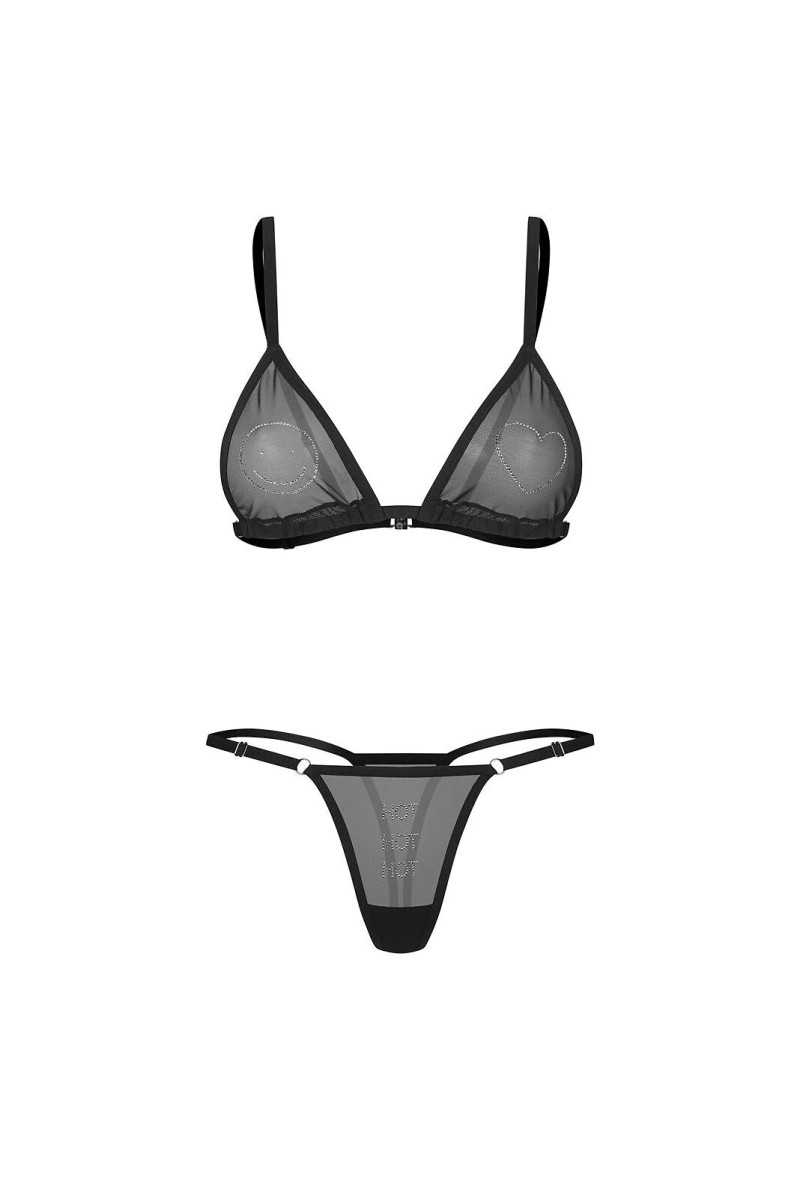 Komplet Obsessive Wet Me Bra & Thong S-Xl