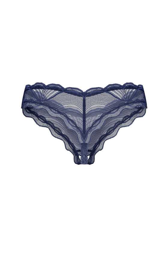 Figi Obsessive Nightly Blue Crotchless Thong Xs-2Xl