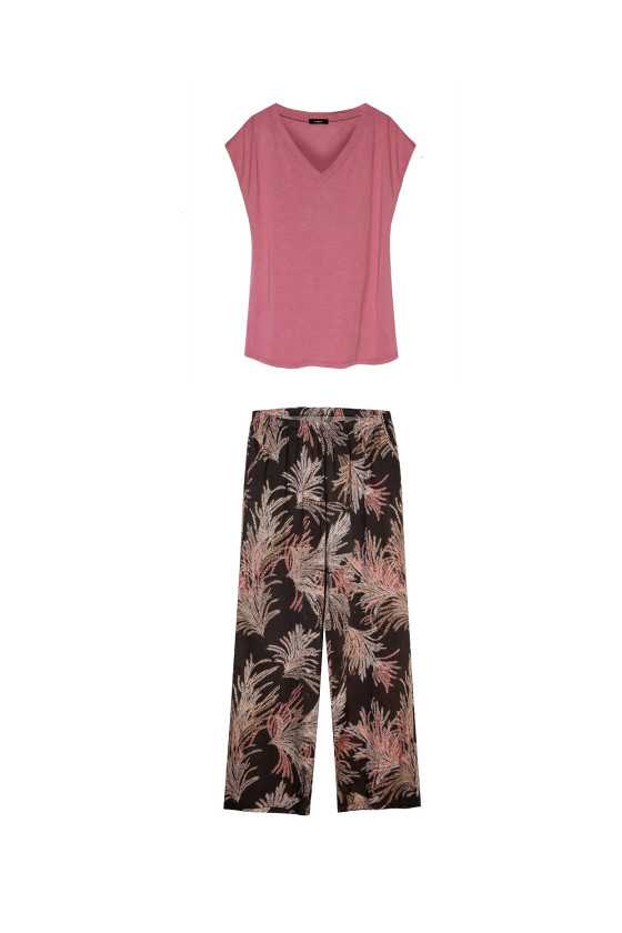 Spodnie Piżamowe Mefemi Mix&Match Mila Pdx1 Druk S-2Xl