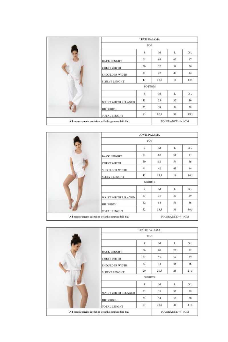 Piżama Sensis Leslie Kr/R S-Xl Rozpinana