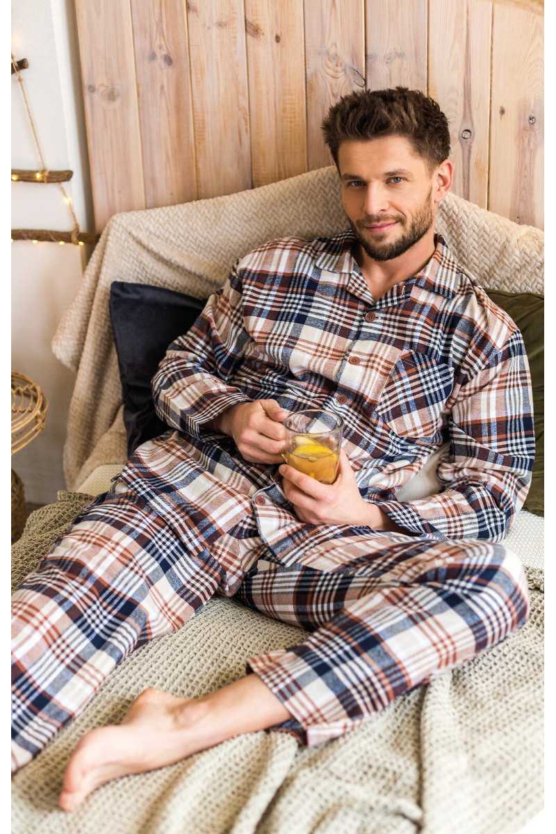 Piżama Key Mns 443 B25 Dł/R 3Xl-4Xl Rozpinana Męska