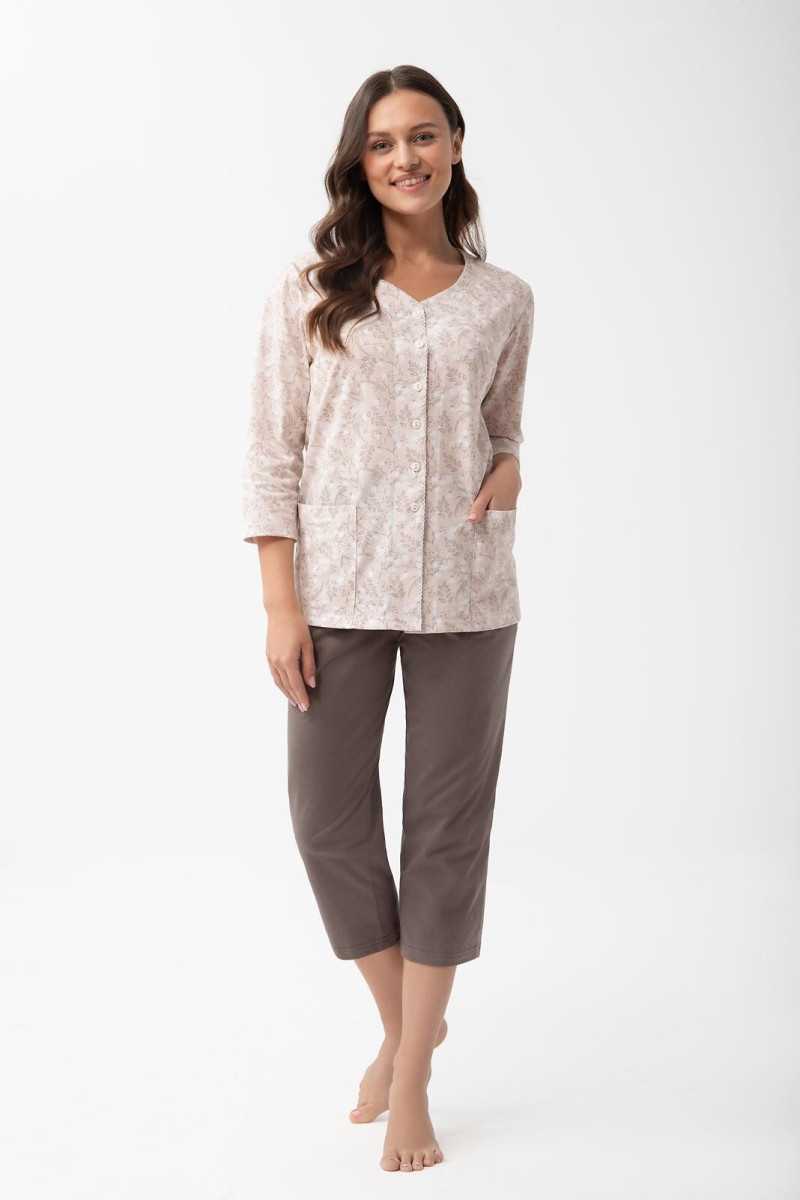 Piżama Luna 1305 7/8 2Xl-3Xl L26 Rozpinana