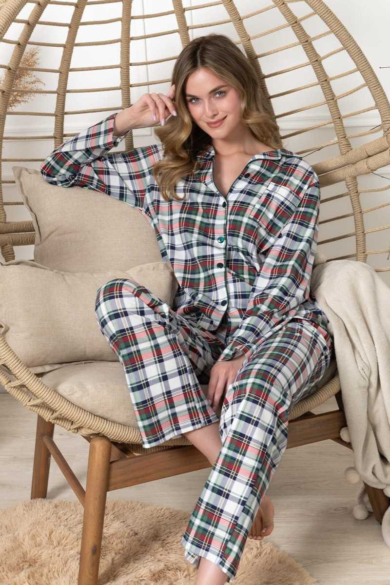 Piżama Leveza 1805 Wala Dł/R M-2Xl Rozpinana