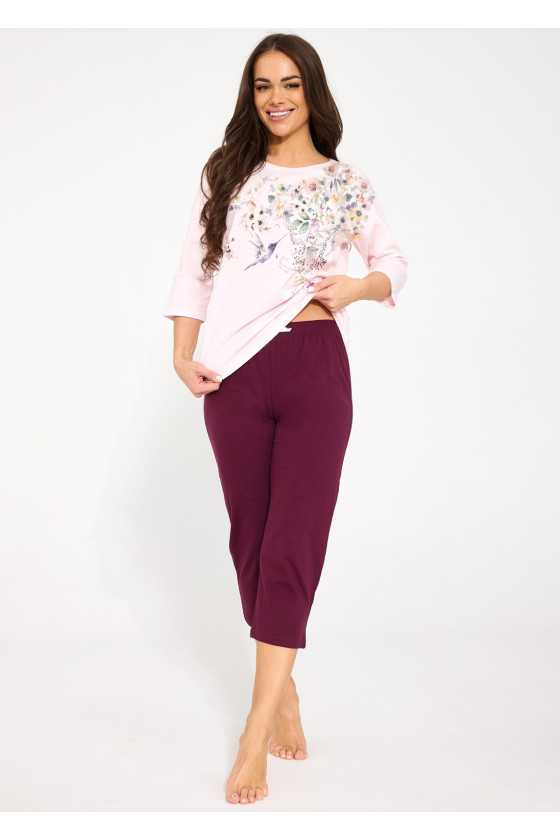 Piżama Cornette 1105/497 Floris 2 3/4 S-2Xl