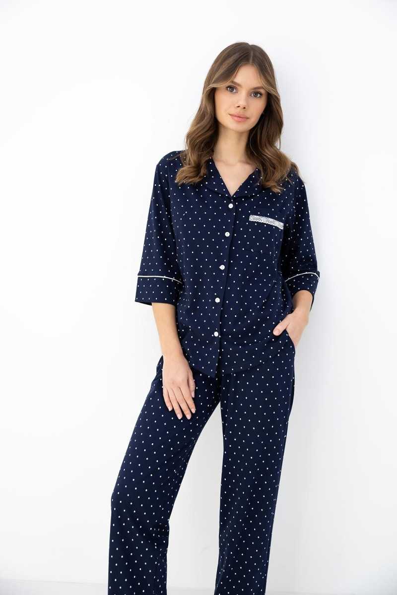 Piżama Sensis Parker 3/4 S-Xl Rozpinana