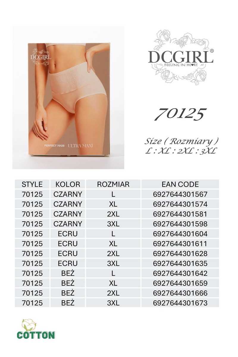 Figi Dc Girl 70125 Pudełko L-3Xl Bawełna