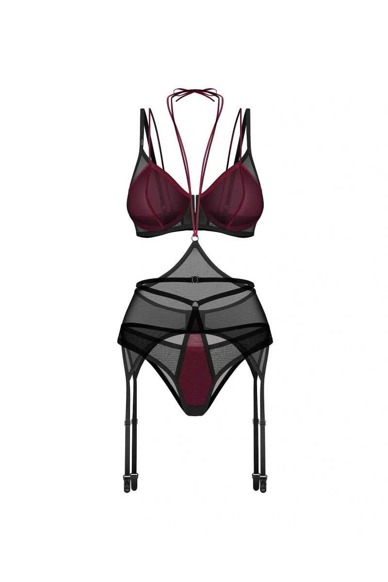 Komplet Obsessive Parisel 3-Pcs Set S-Xl