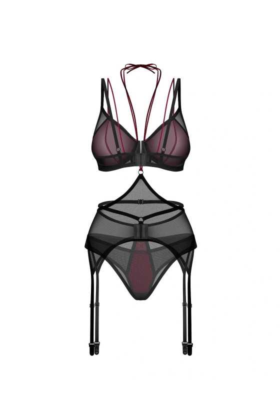 Komplet Obsessive Parisel 3-Pcs Set S-Xl Komplet Obsessive Parisel 3-Pcs Set S-Xl