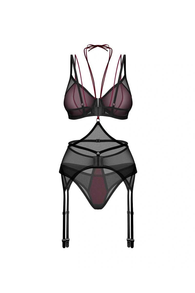 Komplet Obsessive Parisel 3-Pcs Set S-Xl