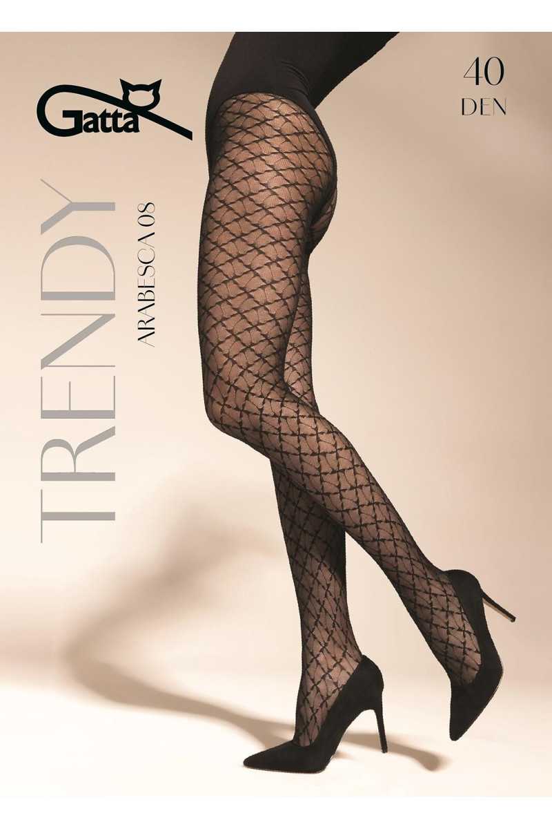 Rajstopy Gatta Trendy Arabesca Wz.08 40 Den 2-4