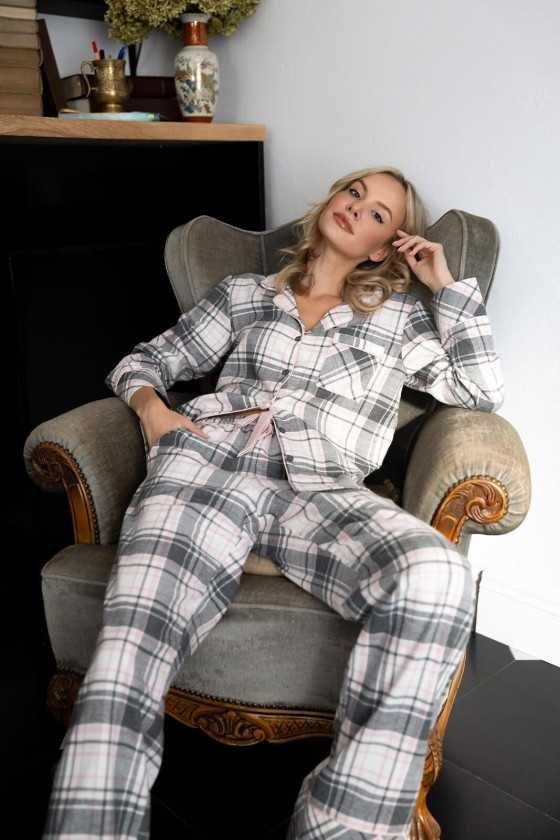 Piżama Sensis Ashlyn Dł/R Xs-2Xl Rozpinana