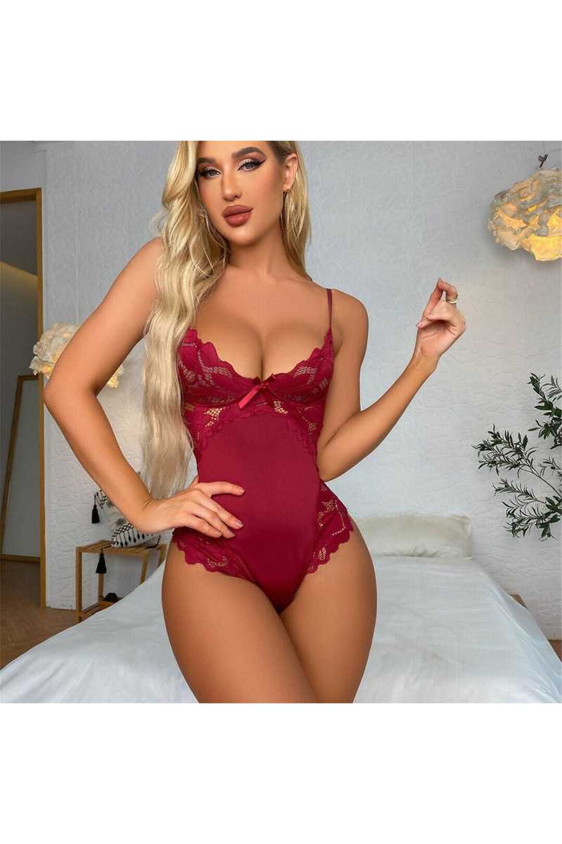 Body Shots De Namour Sheer Lace Bodysuit Den077 S-Xl