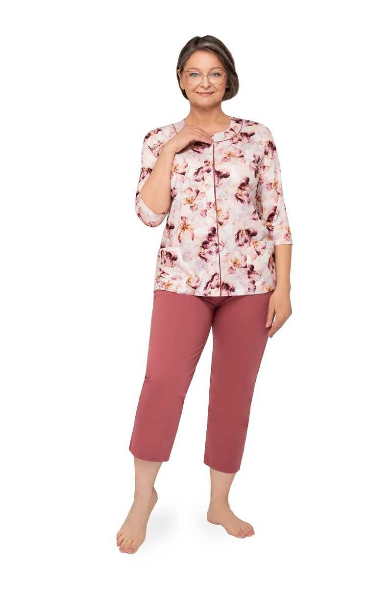 Piżama Martel Maria Ii 201 3/4 M-2Xl Damska Rozpinana