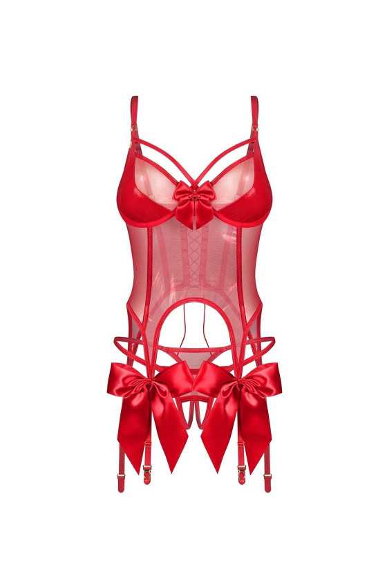 Gorset Obsessive Gifty Red Corset S-3Xl