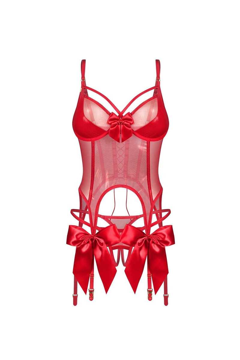 Gorset Obsessive Gifty Red Corset S-3Xl