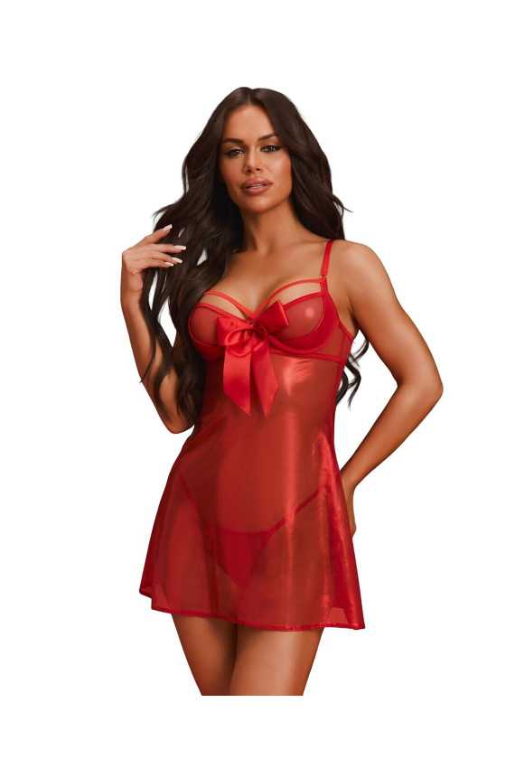 Koszulka Obsessive Gifty Red Babydoll S-3Xl
