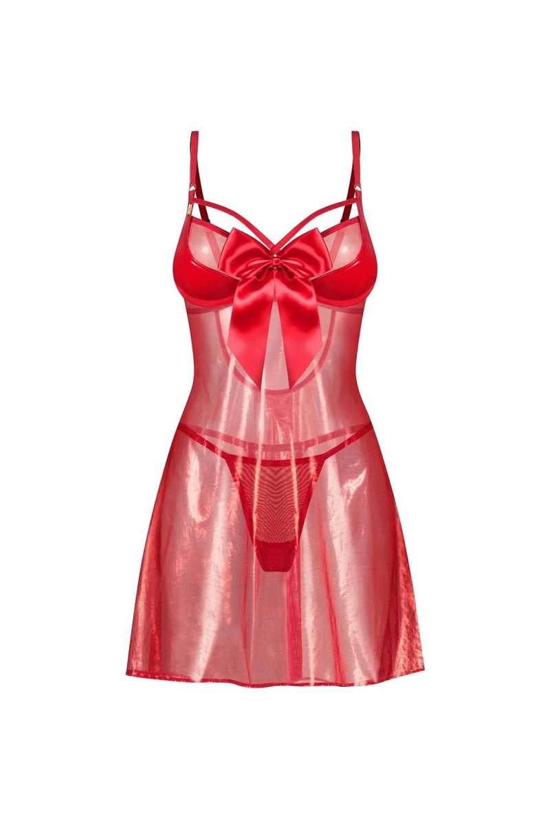Koszulka Obsessive Gifty Red Babydoll S-3Xl