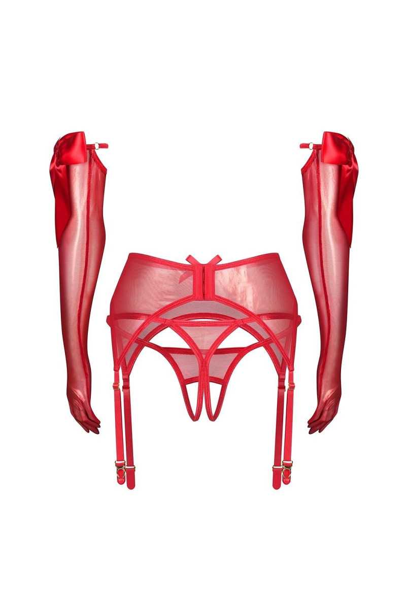 Komplet Obsessive Gifty Red 3-Pcs S-Xl
