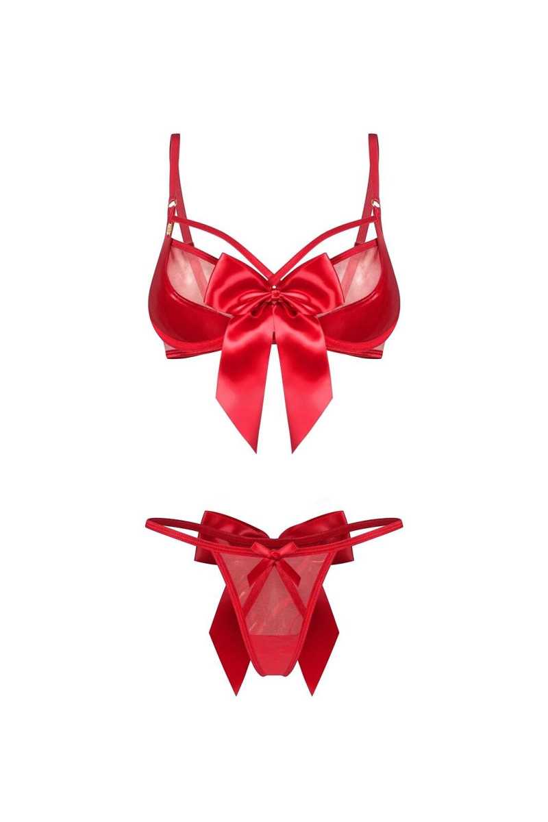 Komplet Obsessive Gifty Red 2-Pcs S-3Xl