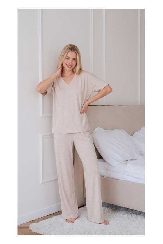Piżama Luna 1314 K/R S-Xl Beż