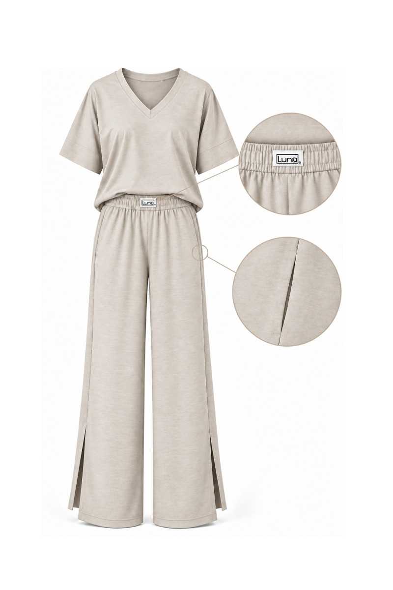 Piżama Luna 1314 K/R S-Xl Beż